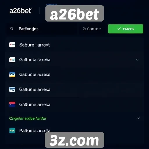 Métodos de pagamento aceitos no a26bet